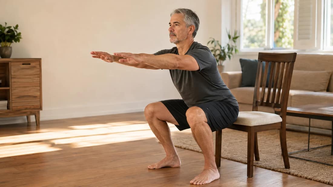 Fuerza en casa después de los 40: cómo empezar sin gimnasio