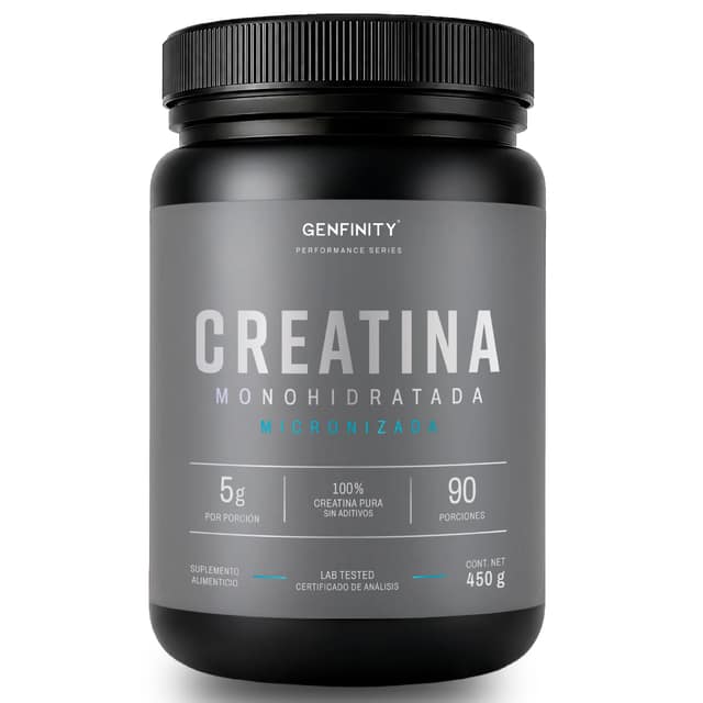 Creatina Monohidratada Micronizada | 5 g por porción | 450 g (90 porciones) | 3 meses de uso