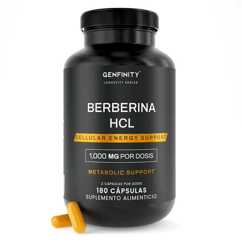 Berberina Clorhidrato (HCl) Ultra Pure | 1,000 mg por Dosis | 180 cápsulas | 3 meses de uso | Alta pureza